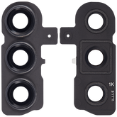 Replacement Back Camera Lens With Cover Bezel Ring Compatible For Samsung Galaxy S23 5G / S23 Plus 5G (Phantom Black)