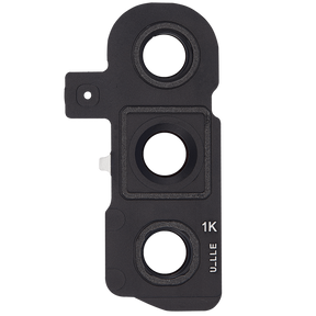 Replacement Back Camera Lens With Cover Bezel Ring Compatible For Samsung Galaxy S23 5G / S23 Plus 5G (Phantom Black)