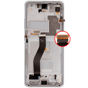 OLED Assembly With Frame Compatible For Samsung Galaxy S21 Ultra 5G Replacement (Vemake ) (Phantom Silver)
