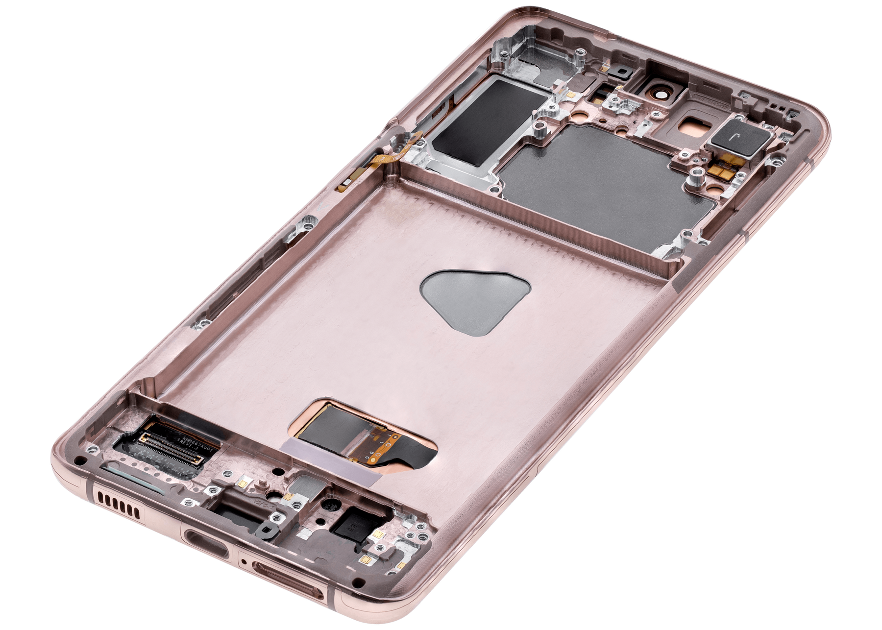 Replacement OLED Assembly With Frame Compatible For Samsung Galaxy S21 Plus 5G (Vemake) (Phantom Violet / Pink / Gold)