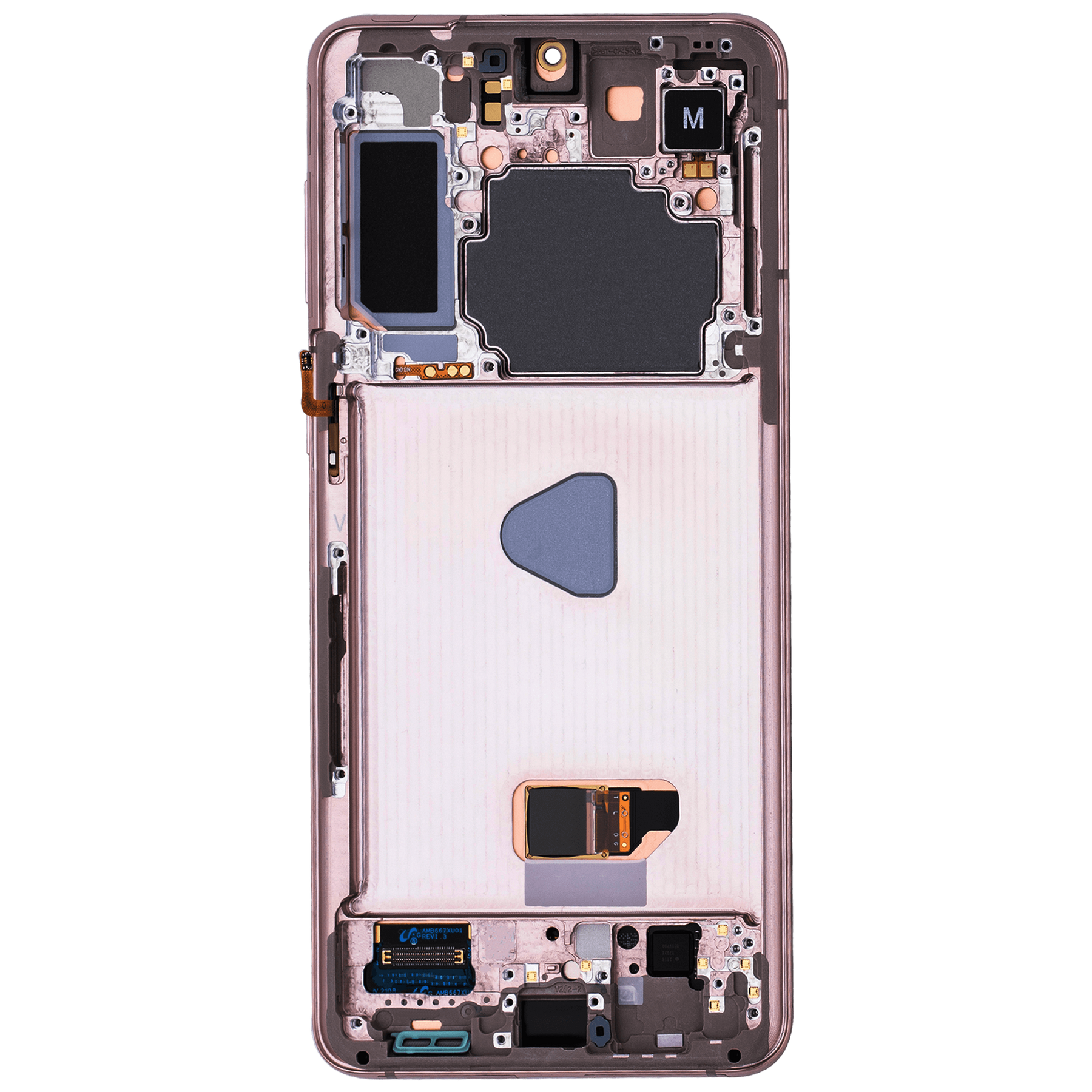 Replacement OLED Assembly With Frame Compatible For Samsung Galaxy S21 Plus 5G (Vemake) (Phantom Violet / Pink / Gold)
