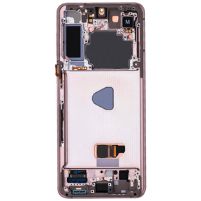 Replacement OLED Assembly With Frame Compatible For Samsung Galaxy S21 Plus 5G (Vemake) (Phantom Violet / Pink / Gold)