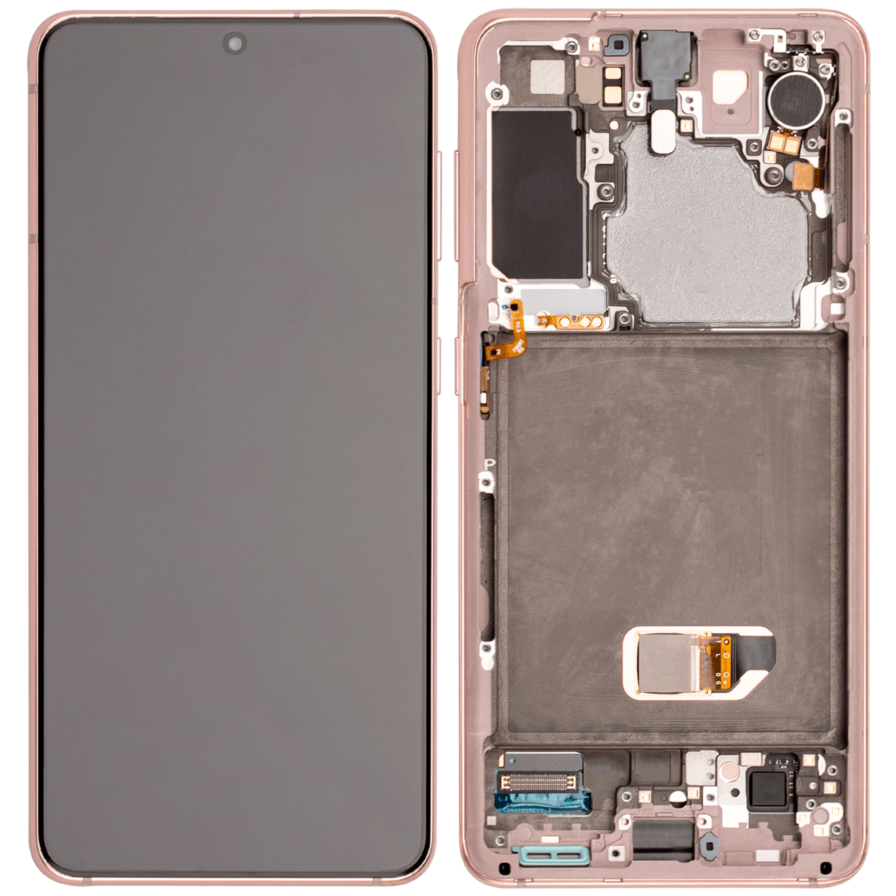 OLED Assembly With Frame Compatible For Samsung Galaxy S21 5G (Vemake) (Phantom Pink)