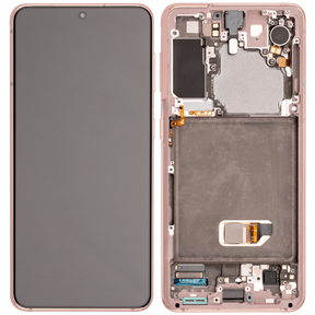 OLED Assembly With Frame Compatible For Samsung Galaxy S21 5G (Vemake) (Phantom Pink)