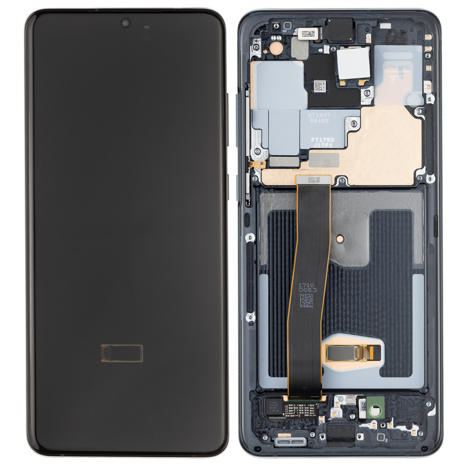 OLED Assembly With Frame Compatible For Samsung Galaxy S20 Ultra 5G Replacement  (Vemake) (Cosmic Black)