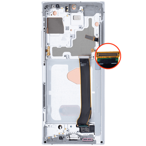 OLED Assembly With Frame Compatible For Samsung Galaxy Note 20 Ultra 5G Replacement  (Vemake) (Mystic White)