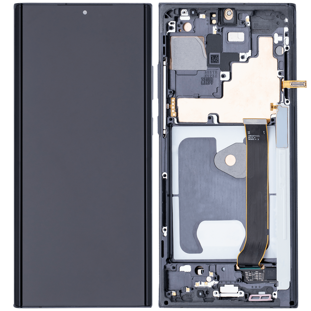 OLED Assembly With Frame Compatible For Samsung Galaxy Note 20 Ultra 5G Replacement  (Vemake) (Mystic Black)