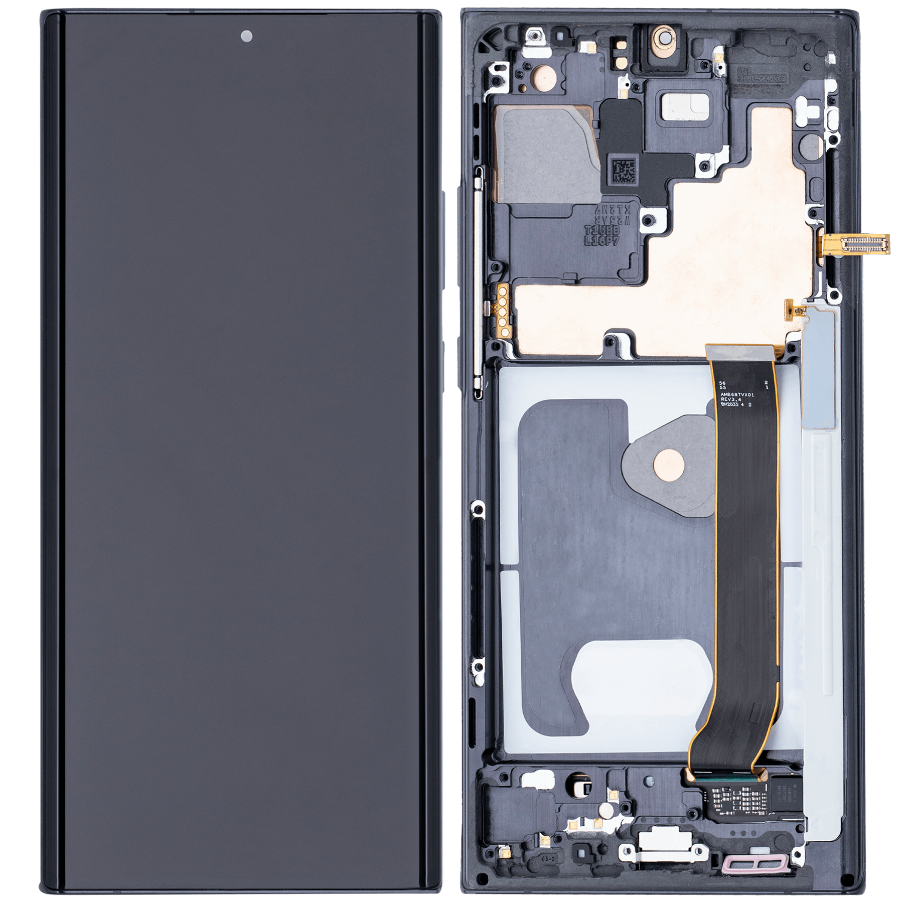 OLED Assembly With Frame Compatible For Samsung Galaxy Note 20 Ultra 5G Replacement  (Vemake) (Mystic Black)