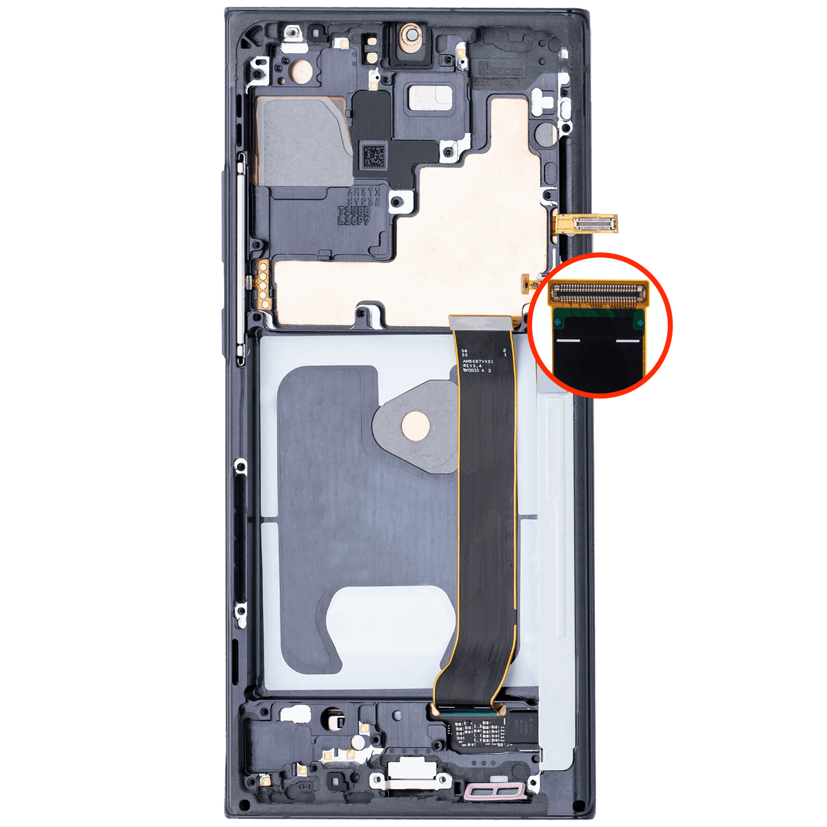 OLED Assembly With Frame Compatible For Samsung Galaxy Note 20 Ultra 5G Replacement  (Vemake) (Mystic Black)