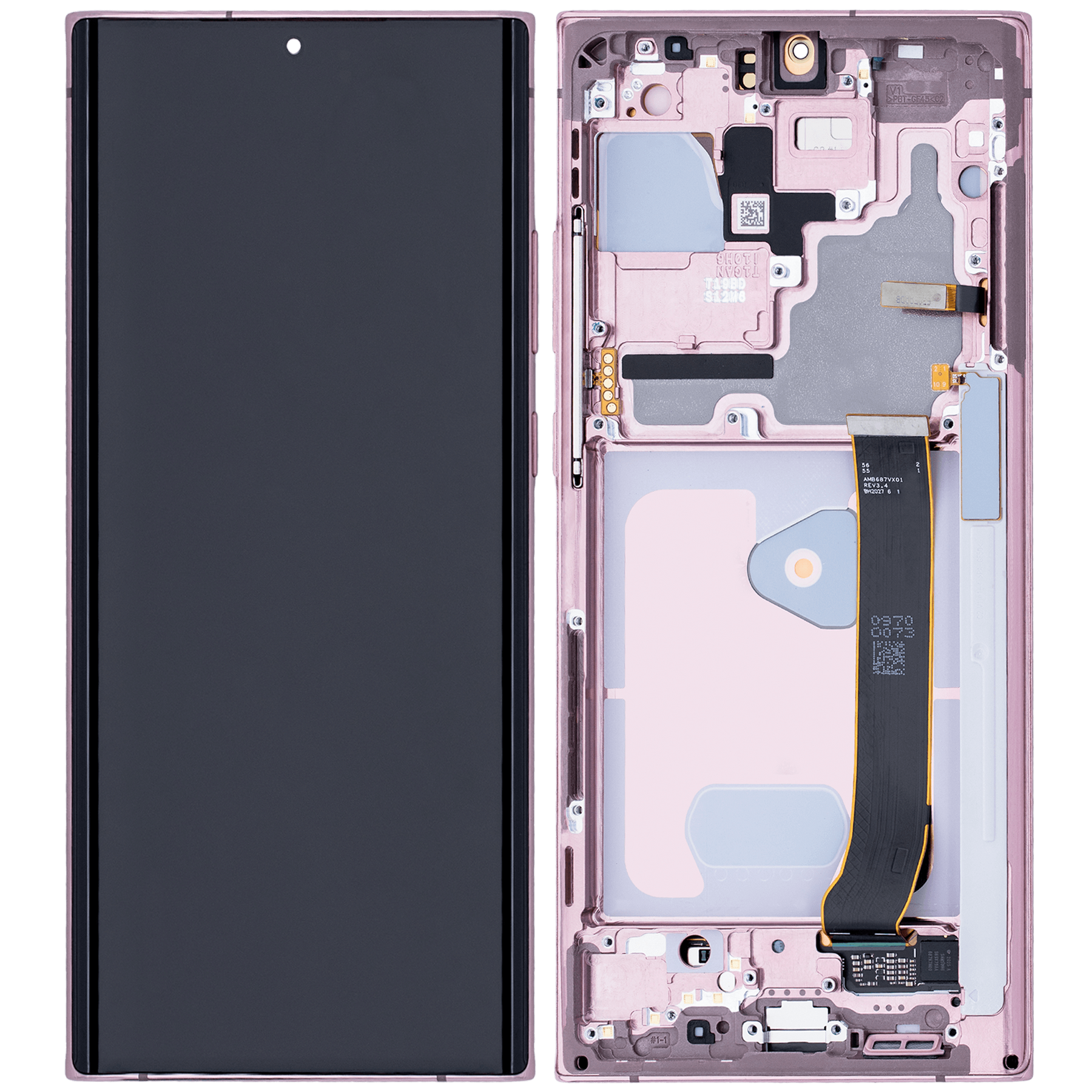 OLED Assembly With Frame Compatible For Samsung Galaxy Note 20 Ultra 5G Replacement (Vemake) (Mystic Bronze)