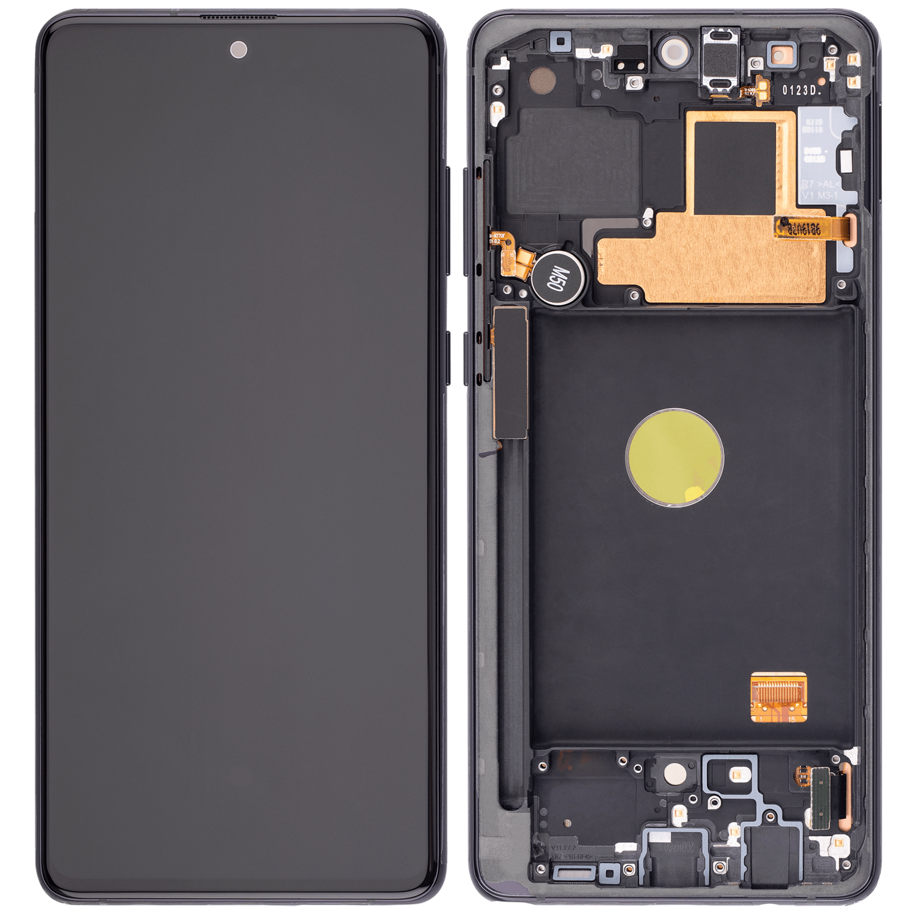 OLED Assembly With Frame Replacement Compatible For Samsung Galaxy Note 10 Lite (Vemake) (Aura Black)