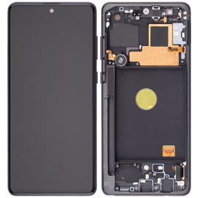 OLED Assembly With Frame Replacement Compatible For Samsung Galaxy Note 10 Lite (Vemake) (Aura Black)