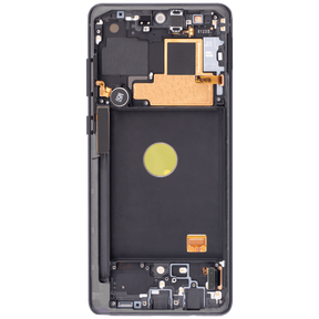 OLED Assembly With Frame Replacement Compatible For Samsung Galaxy Note 10 Lite (Vemake) (Aura Black)