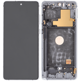 OLED Assembly With Frame Compatible For Samsung Galaxy Note 10 Lite Replacement  (Vemake ) (Aura Glow / Silver)