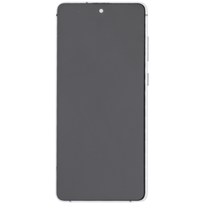 OLED Assembly With Frame Compatible For Samsung Galaxy Note 10 Lite Replacement  (Vemake ) (Aura Glow / Silver)