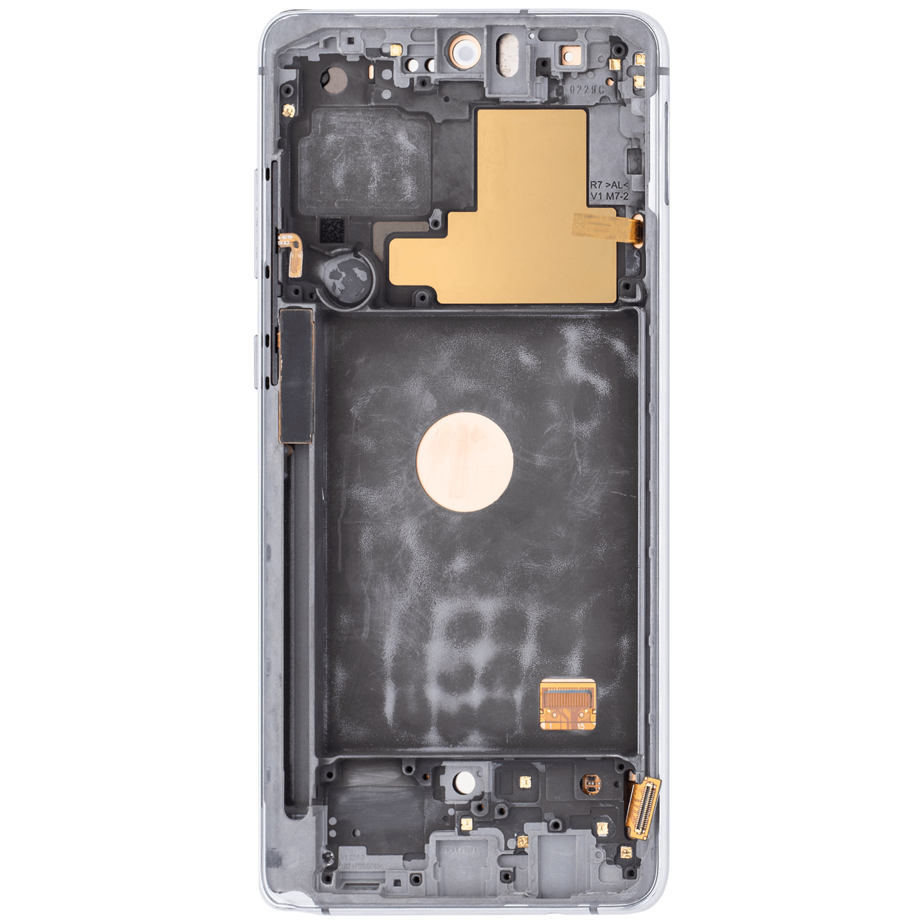 OLED Assembly With Frame Compatible For Samsung Galaxy Note 10 Lite Replacement  (Vemake ) (Aura Glow / Silver)