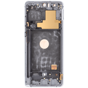 OLED Assembly With Frame Compatible For Samsung Galaxy Note 10 Lite Replacement  (Vemake ) (Aura Glow / Silver)