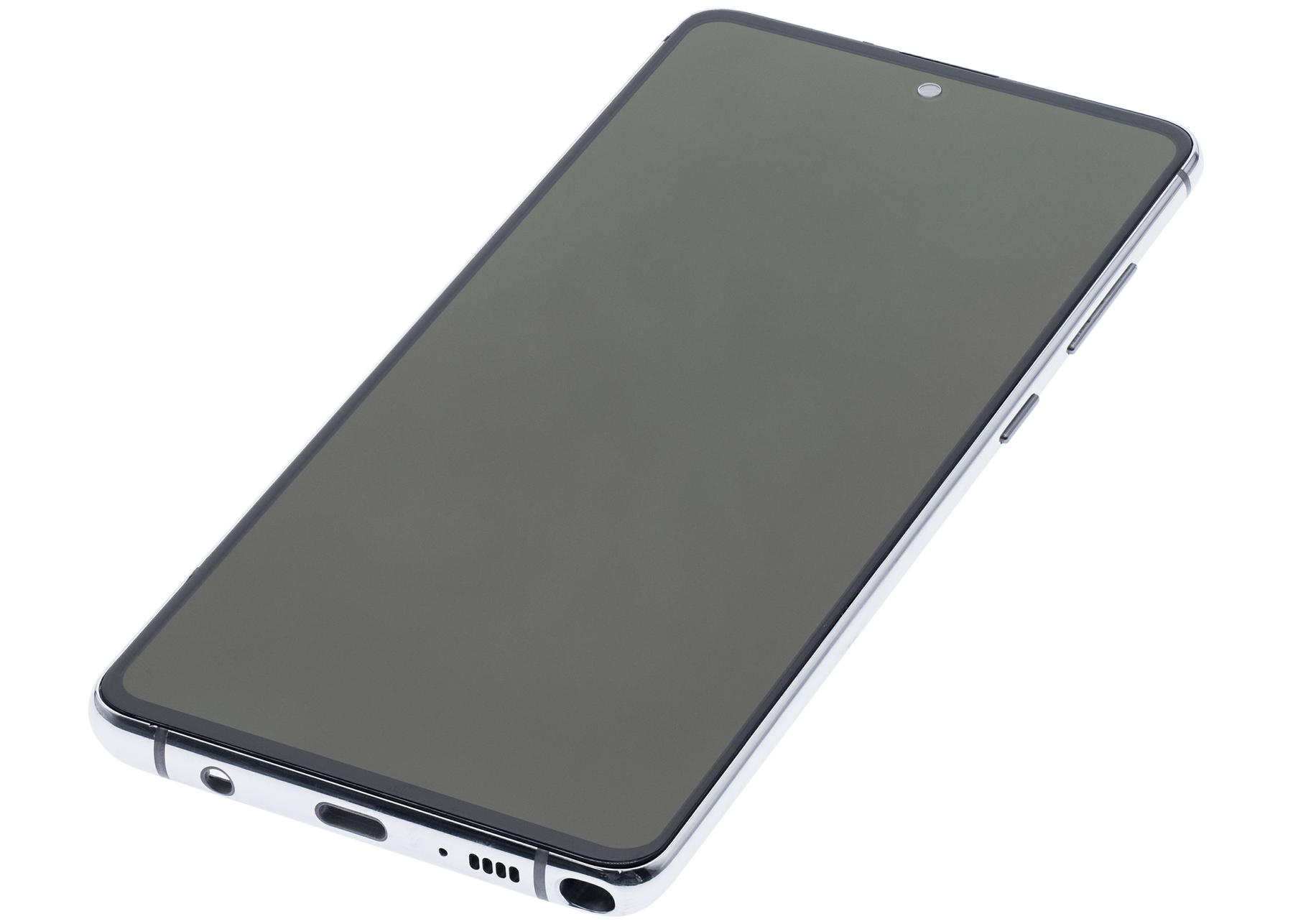 OLED Assembly With Frame Compatible For Samsung Galaxy Note 10 Lite Replacement  (Vemake ) (Aura Glow / Silver)