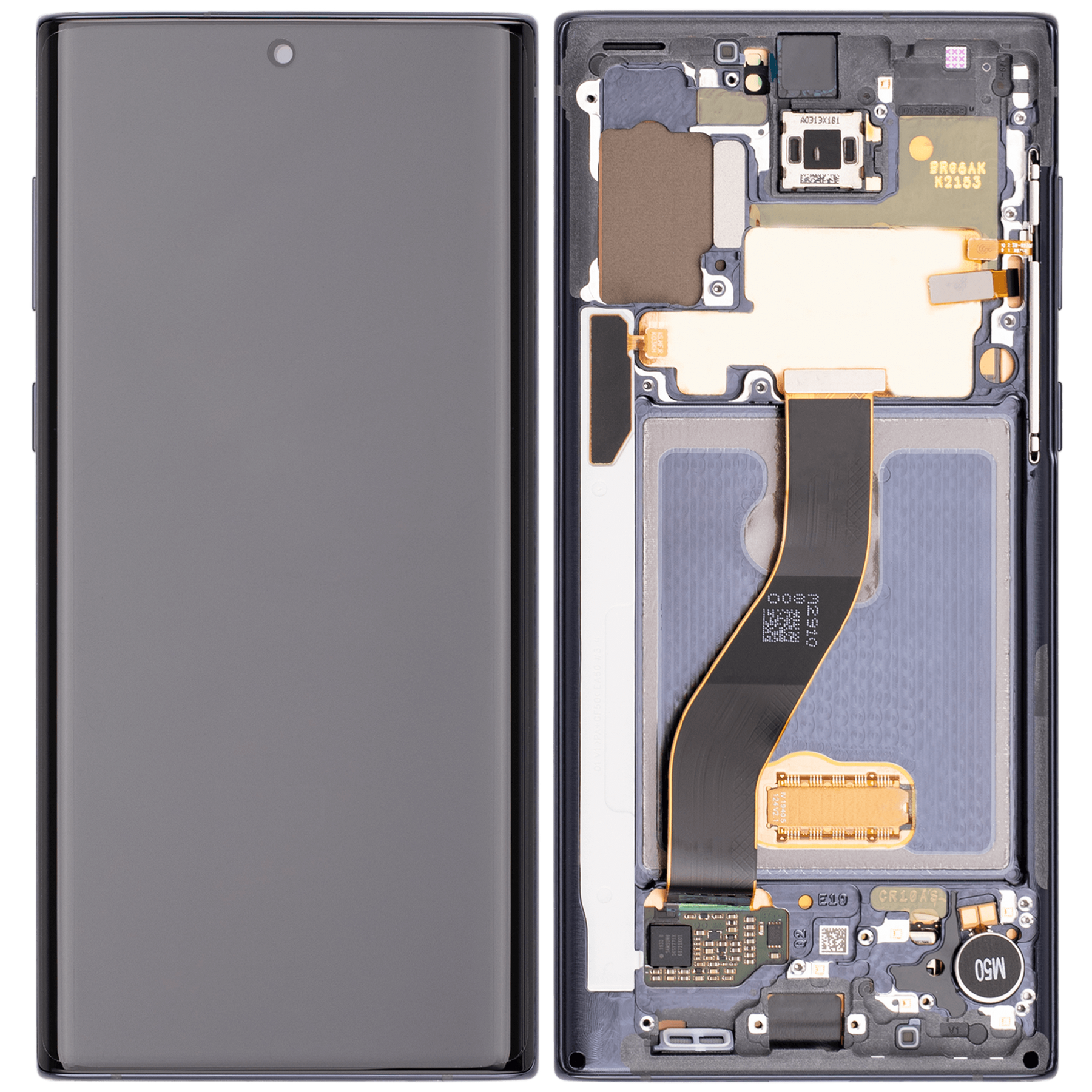 OLED Assembly With Frame Compatible For Samsung Galaxy Note 10 (Vemake) (Aura Black)