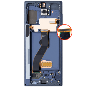 Replacement OLED Assembly With Frame Compatible For Samsung Galaxy Note 10 (Vemake) (Aura Glow / Silver)
