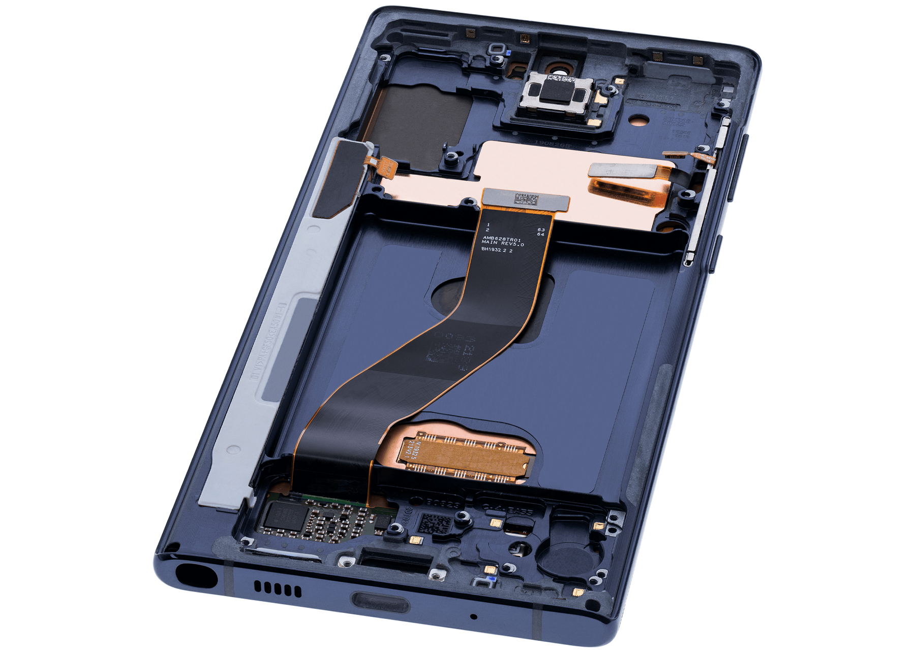 Replacement OLED Assembly With Frame Compatible For Samsung Galaxy Note 10 (Vemake) (Aura Glow / Silver)