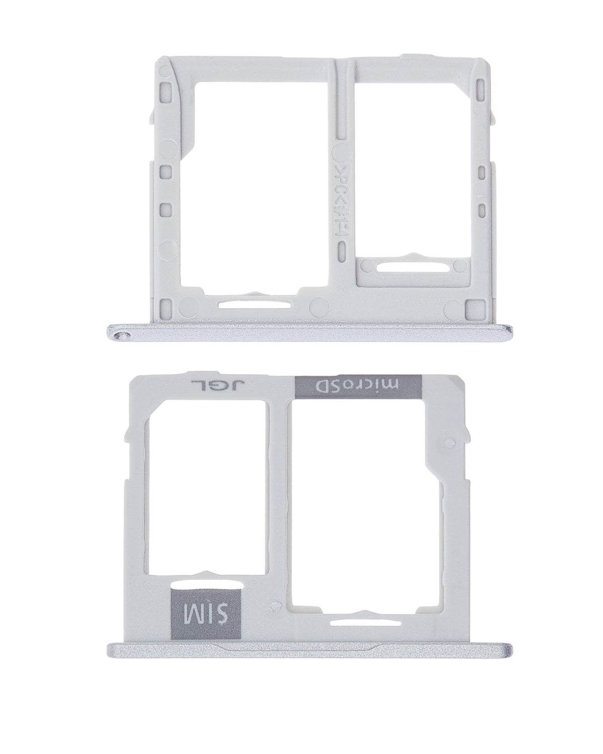 Dual Sim Card Tray Replacement  Compatible For Samsung Galaxy Tab A 10.1" (T510 / T515) (Silver)