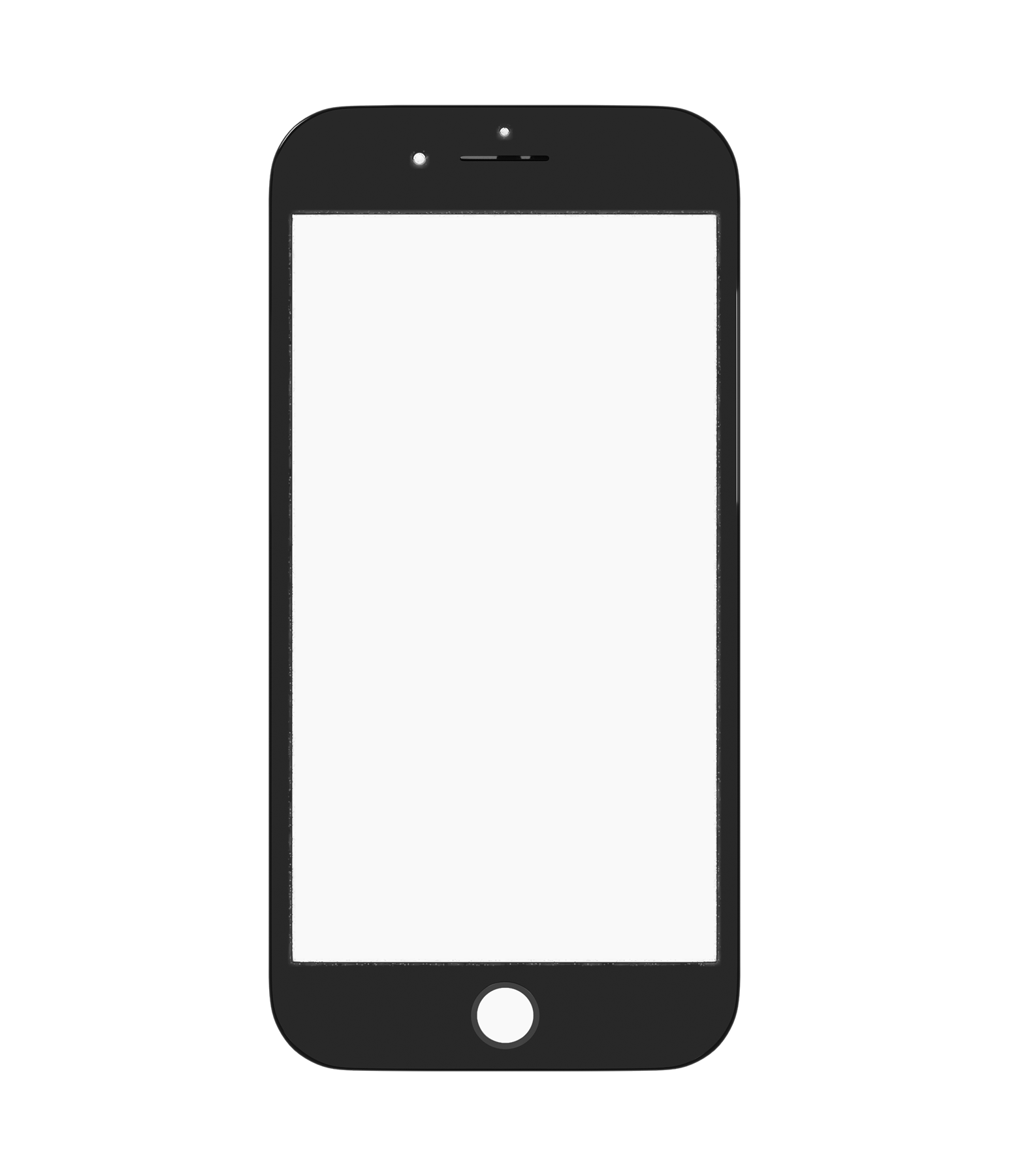 3 in 1 (Glass With OCA Pre-Installed + Frame) Compatible For iPhone 7 (OCA Master) (2 Pack) (Black)