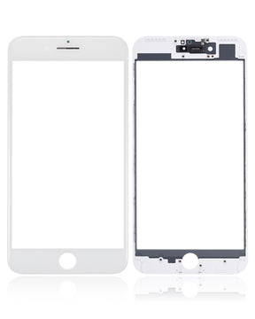 3 in 1 (Glass With OCA Pre-Installed + Frame) Compatible For iPhone 7 Plus (OCA Master) (2 Pack) (White)
