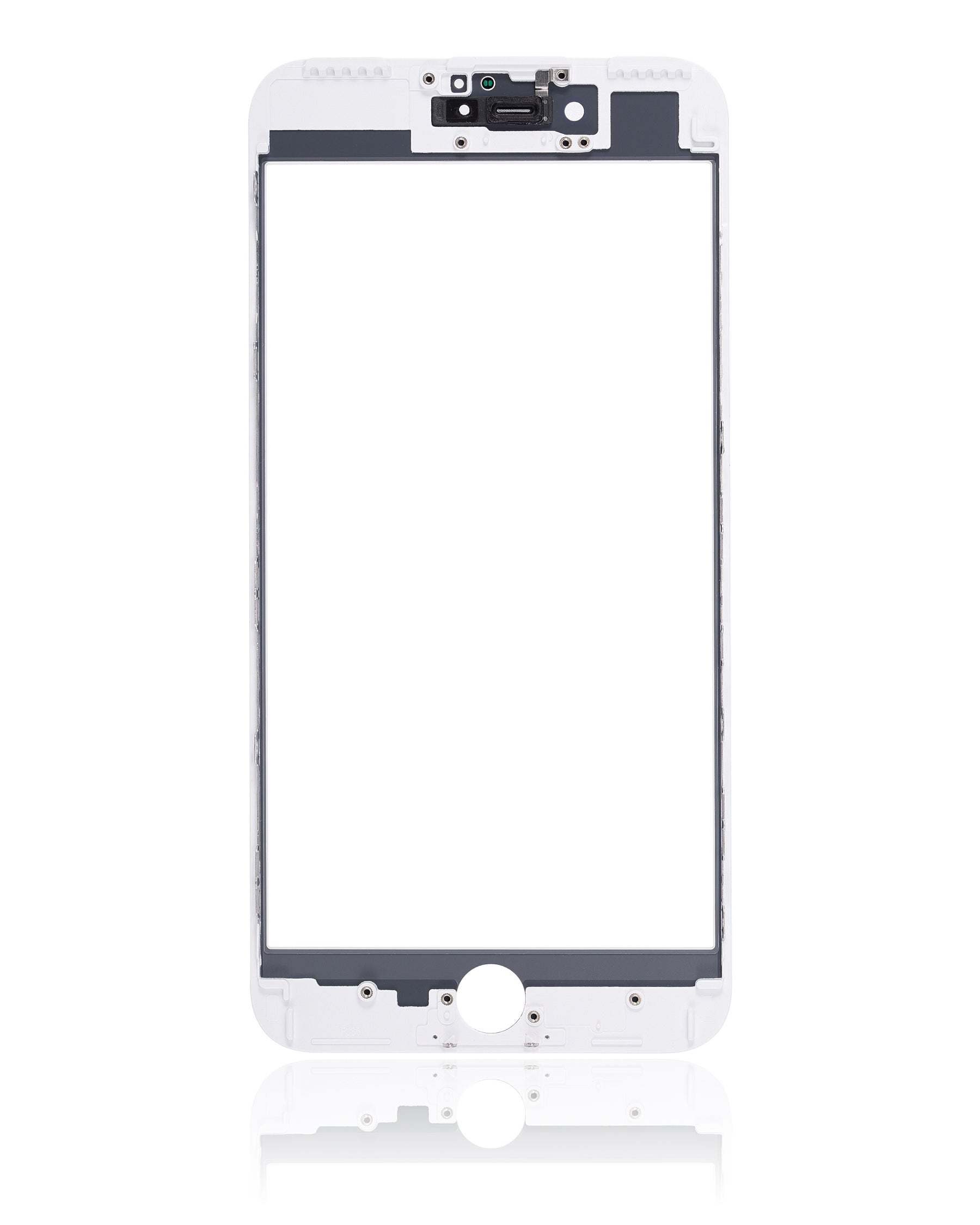 3 in 1 (Glass With OCA Pre-Installed + Frame) Compatible For iPhone 7 Plus (OCA Master) (2 Pack) (White)