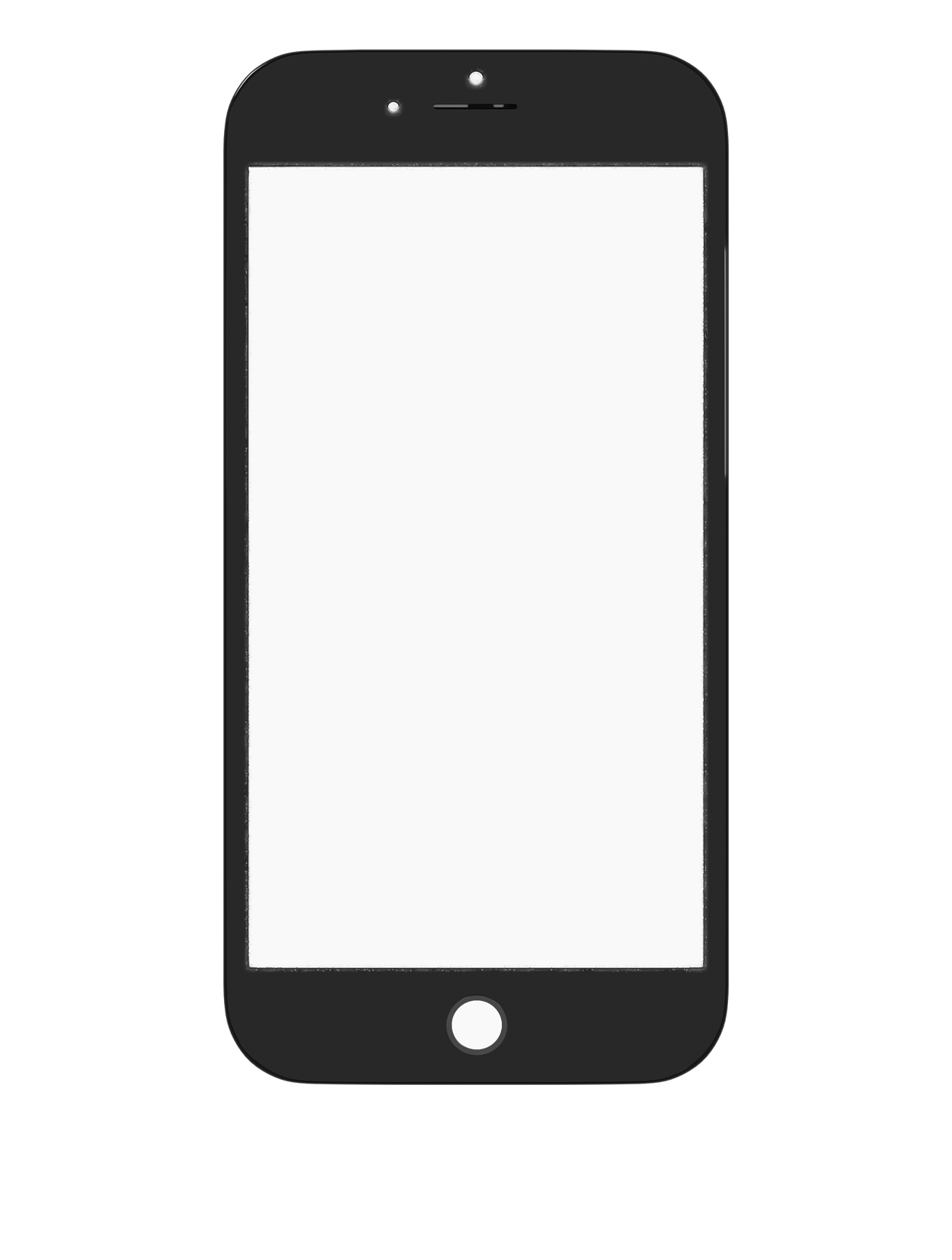 3 in 1 (Glass With OCA Pre-Installed + Frame) Compatible For iPhone 7 Plus (OCA Master)(2 Pack) (Black)