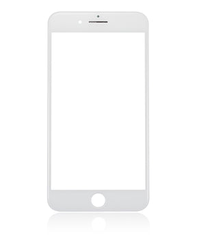 3 in 1 (Glass With OCA Pre-Installed + Frame) Compatible For iPhone 8 Plus (OCA Master) (2 Pack)(White)