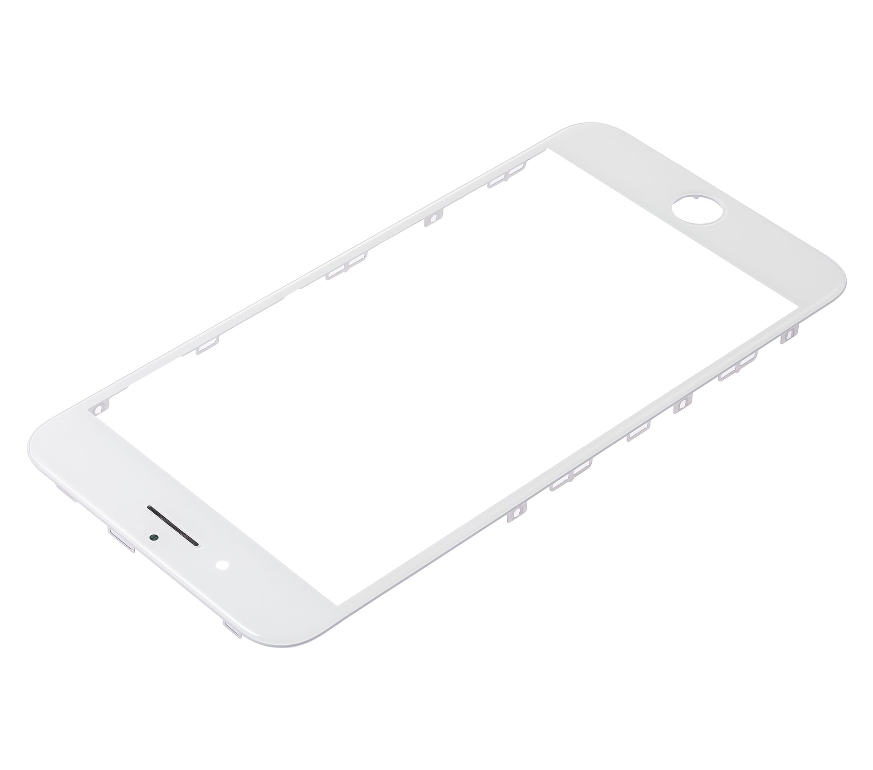3 in 1 (Glass With OCA Pre-Installed + Frame) Compatible For iPhone 8 Plus (OCA Master) (2 Pack)(White)
