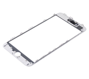 3 in 1 (Glass With OCA Pre-Installed + Frame) Compatible For iPhone 8 Plus (OCA Master) (2 Pack)(White)