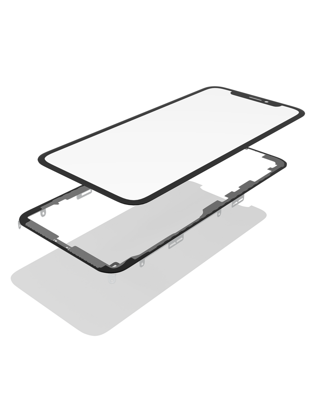 3 in 1 (Glass With OCA Pre-Installed + Frame) Compatible For iPhone XR (OCA Master) (2 Pack)