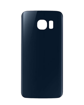 Back Cover Glass Compatible For Samsung Galaxy S6 Replacement (No Logo) (Vemake) (Black Sapphire)