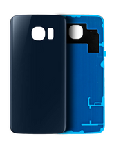 Back Cover Glass Compatible For Samsung Galaxy S6 Replacement (No Logo) (Vemake) (Black Sapphire)