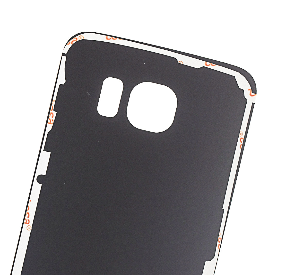 Replacement Back Cover Glass Compatible For Samsung Galaxy S6 Edge (No Logo) (Vemake) (Black Sapphire)