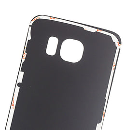 Replacement Back Cover Glass Compatible For Samsung Galaxy S6 Edge (No Logo) (Vemake) (Black Sapphire)