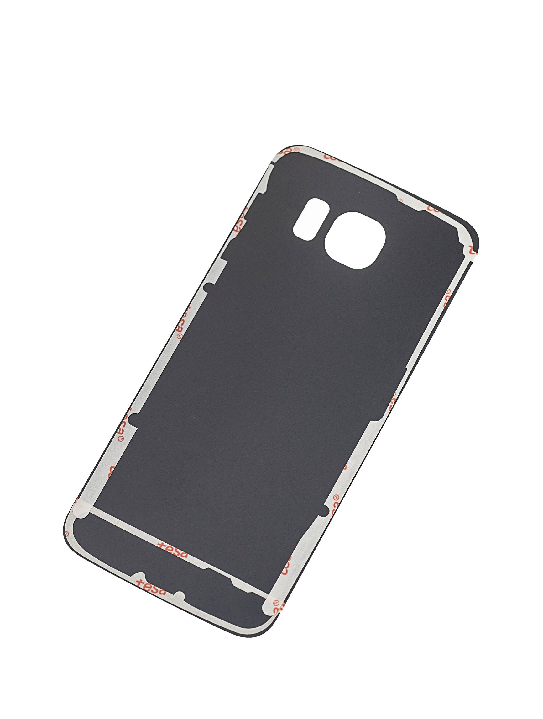 Replacement Back Cover Glass Compatible For Samsung Galaxy S6 Edge (No Logo) (Vemake) (Black Sapphire)