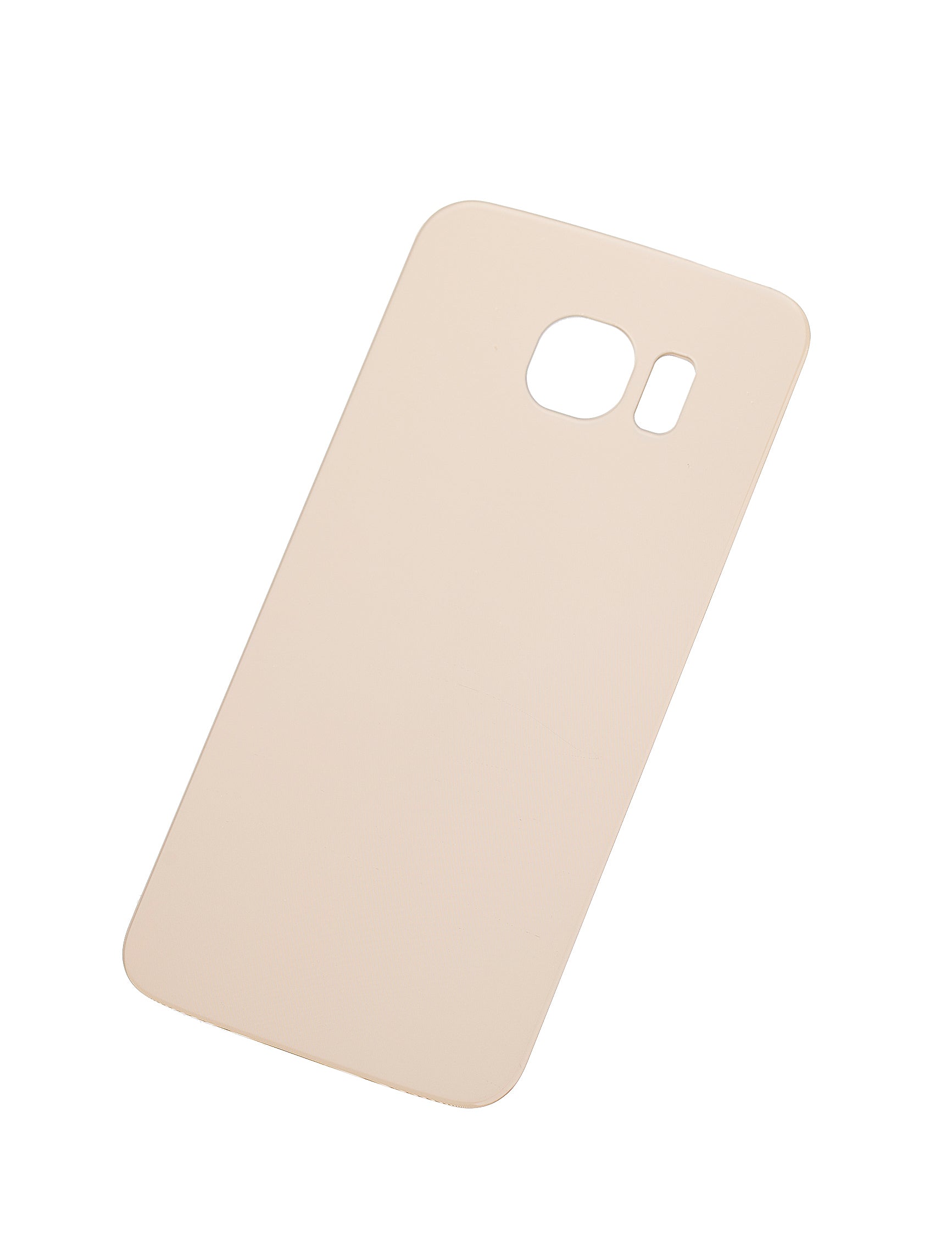 Back Cover Glass Compatible For Samsung Galaxy S6 Edge Replacement (No Logo) (Vemake) (Gold)