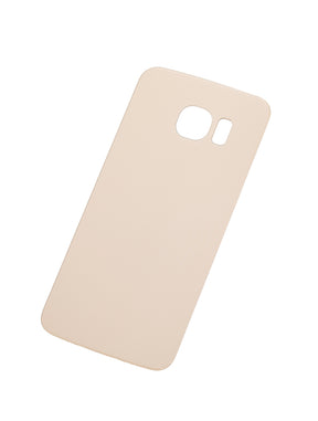 Back Cover Glass Compatible For Samsung Galaxy S6 Edge Replacement (No Logo) (Vemake) (Gold)
