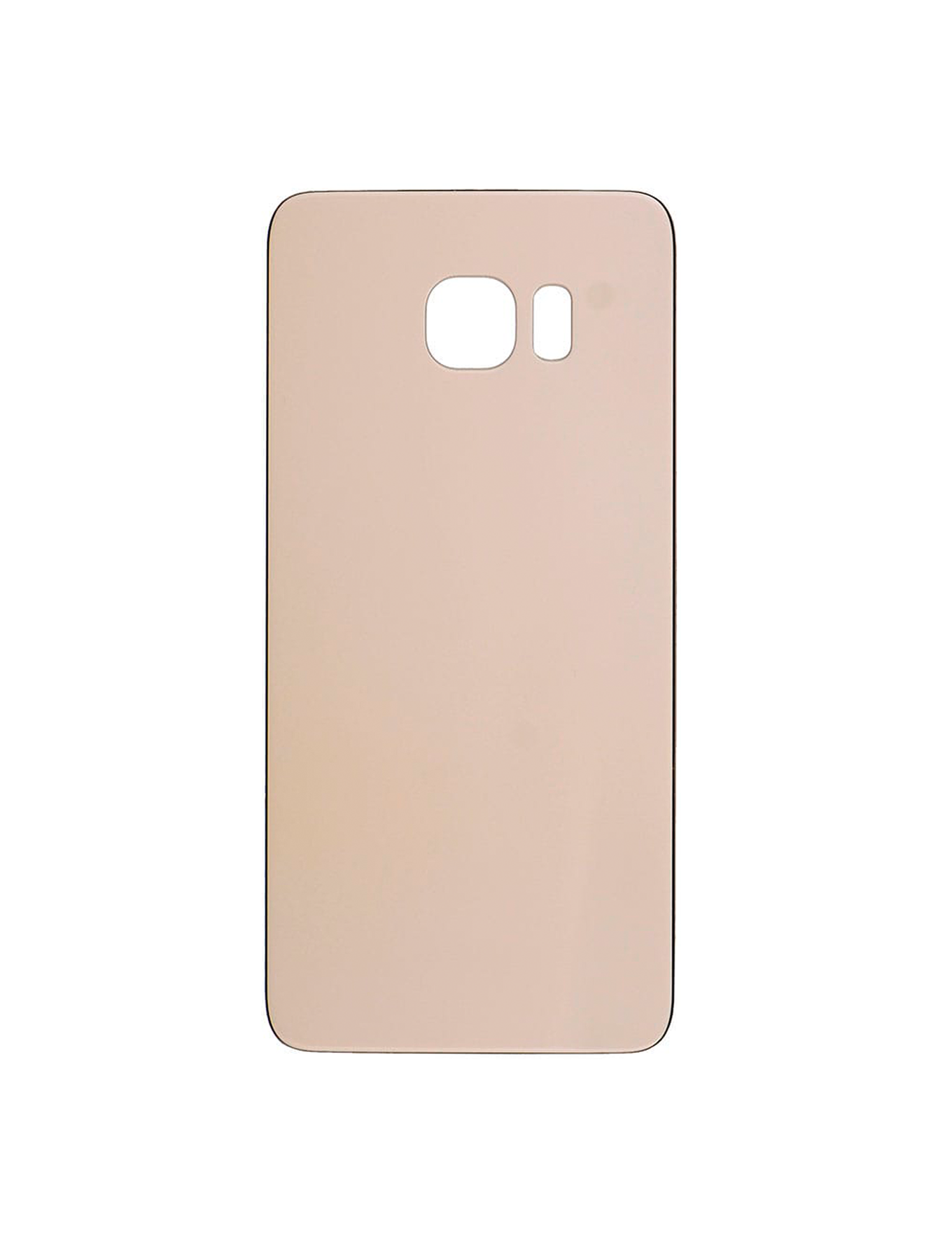 Back Cover Glass Compatible For Samsung Galaxy S6 Edge Replacement (No Logo) (Vemake) (Gold)