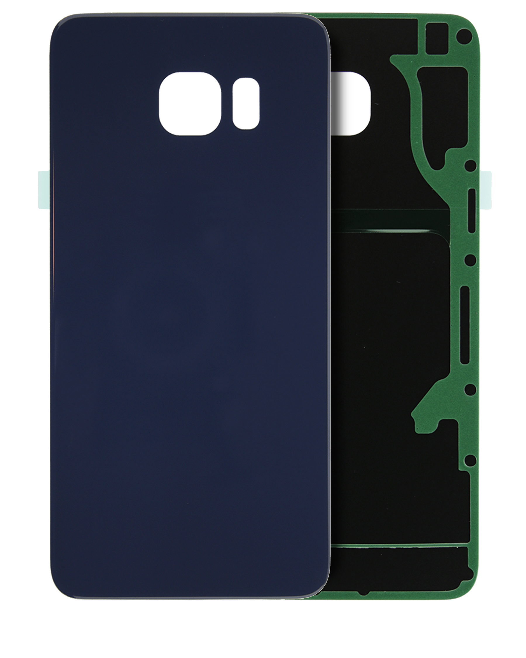 Back Cover Glass Replacement  Compatible For Samsung Galaxy S6 Edge Plus (No Logo) (Vemake) (Black Sapphire)