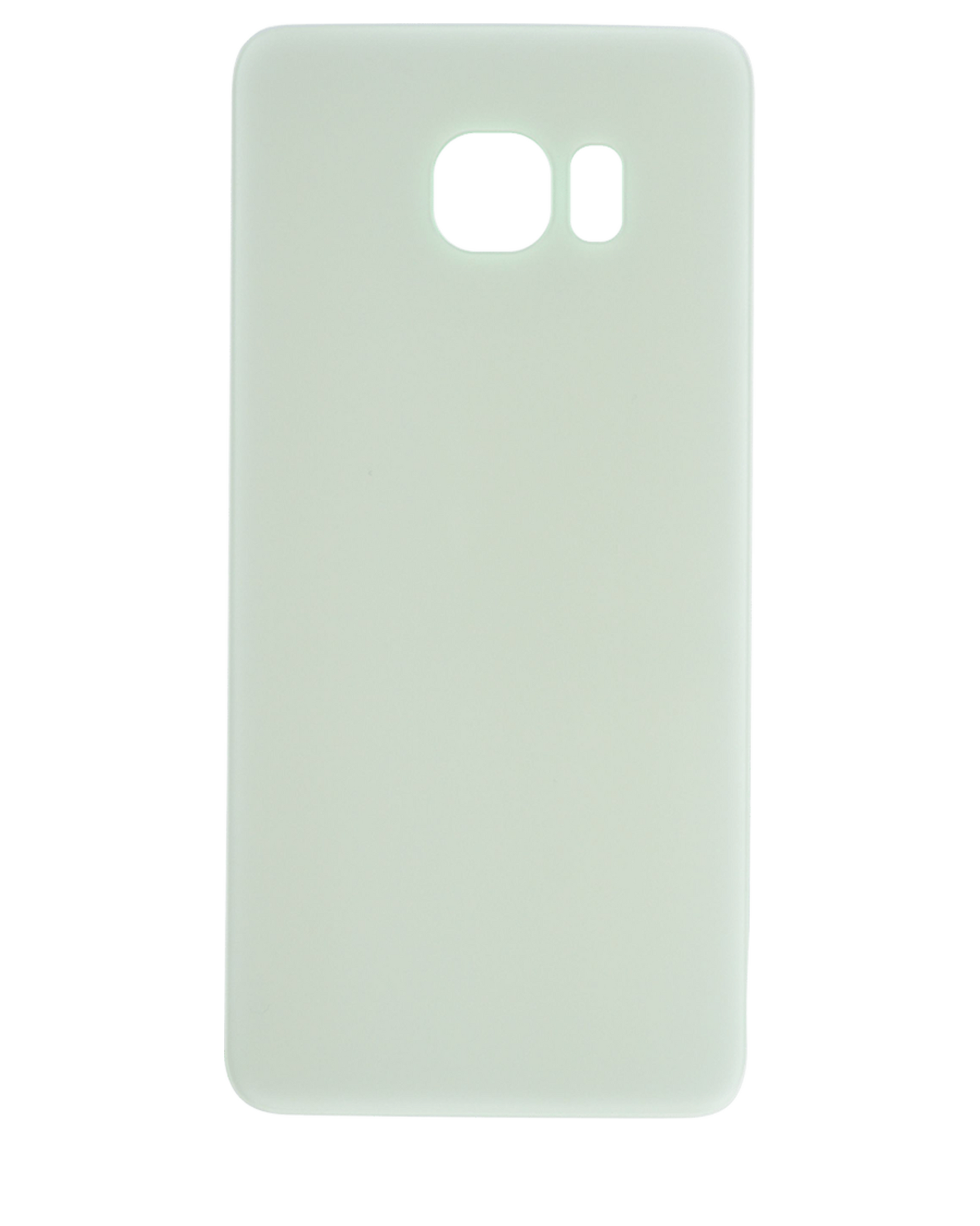 Replacement Back Cover Glass Compatible For Samsung Galaxy S6 Edge Plus (No Logo) (Vemake) (White Pearl)