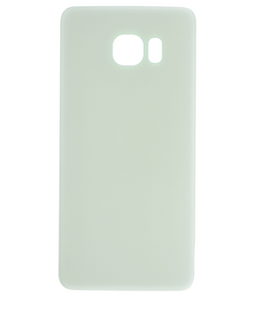 Replacement Back Cover Glass Compatible For Samsung Galaxy S6 Edge Plus (No Logo) (Vemake) (White Pearl)