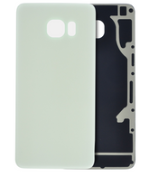 Replacement Back Cover Glass Compatible For Samsung Galaxy S6 Edge Plus (No Logo) (Vemake) (White Pearl)