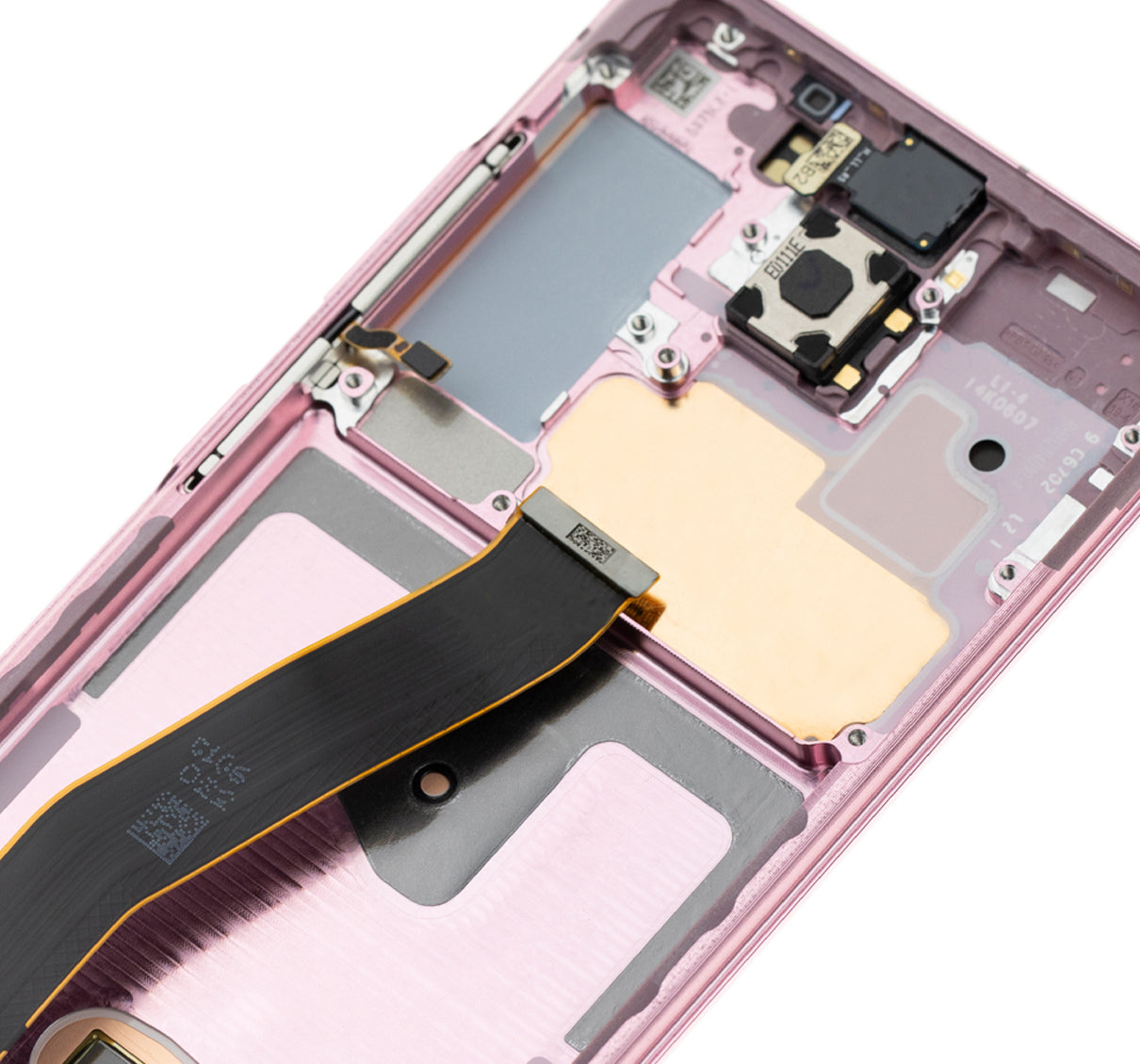 OLED Assembly With Frame Compatible For Samsung Galaxy S20 5G Replacement (Non-Verizon 5G UW Frame) (Refurbished) (Cloud Pink)