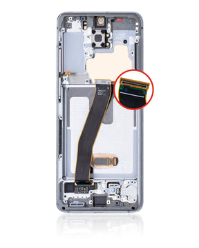 OLED Assembly With Frame Compatible For Samsung Galaxy S20 5G Replacement (Verizon 5G UW Frame Only) (Refurbished) (Cloud White)
