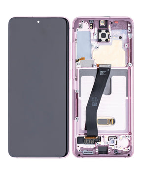 OLED Assembly With Frame Compatible For Samsung Galaxy S20 5G  Replacement (Verizon 5G UW Frame Only) (Refurbished) (Cloud Pink)