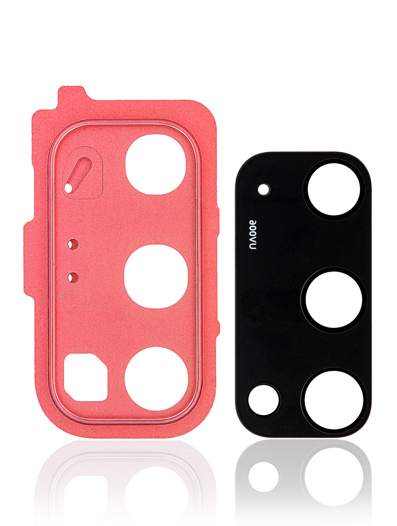 Back Camera Lens With Cover Bezel Ring Compatible For Samsung Galaxy S20 / S20 5G Replacement (Red)